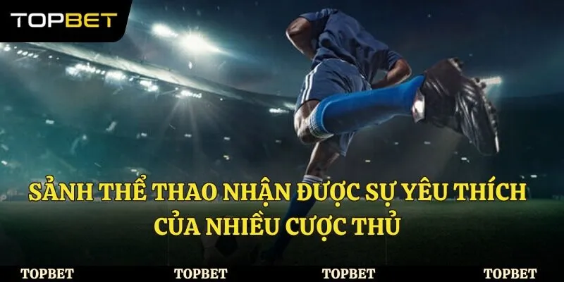 Sảnh thể thao nhận được sự yêu thích của nhiều cược thủ